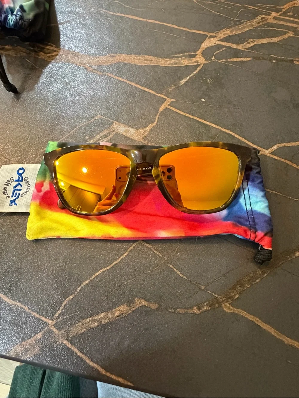 Oakley Frogskins Orange Acid Tortoise with Fire Iridium
